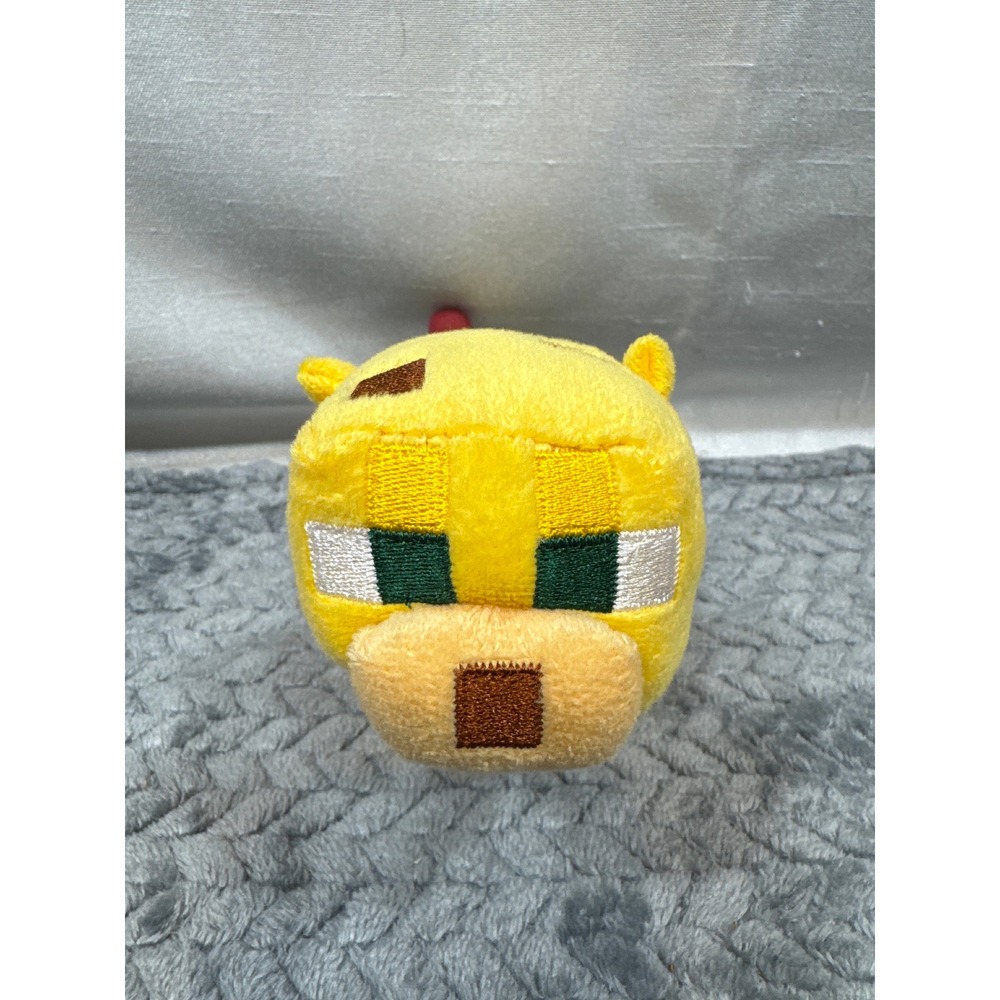 Minecraft Ocelot Plush Jazwares 2014 Yellow Pixelated Stuffed Animal Toy 10 inch